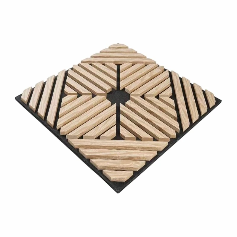 Geometric Acoustic Wall Tiles Tech Wood Finish factory